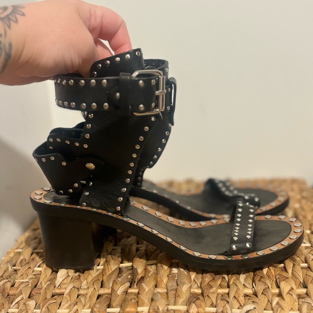 ISABEL MARANT LEATHER SANDALS